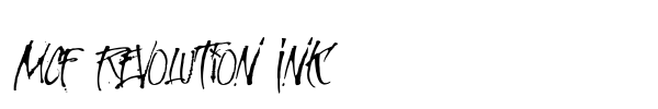 MCF Revolution Ink font preview